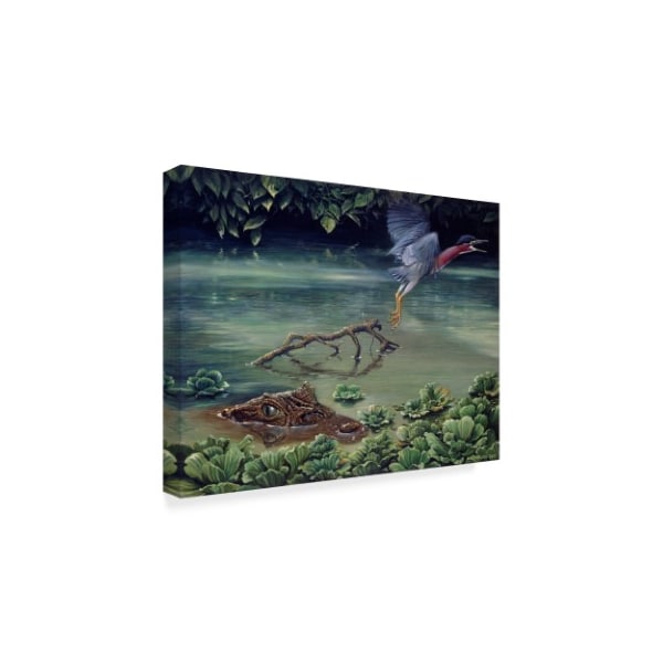 Harro Maass 'Caiman And Green' Canvas Art,24x32